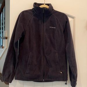 Columbia black zip up fleece jacket